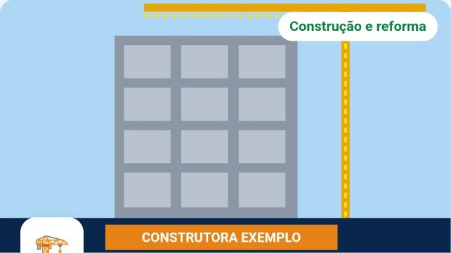 Ilustração de uma construção