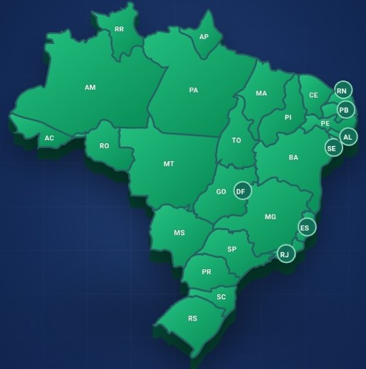 Mapa ilustrado do Brasil